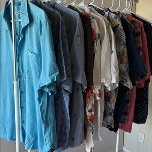 Lot of 11 Tommy Bahama short sleeve shirts, XXL-XXXL